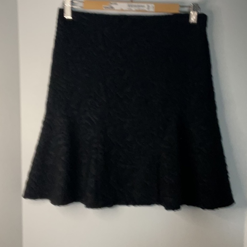 89th & Madison Black Elegant Brocade Skirt